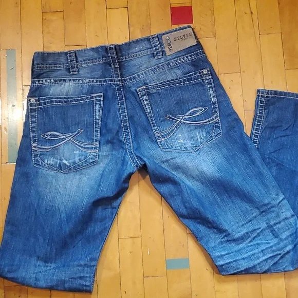 Mens Silver Jeans 925 Series Gordie 33x34 - Picture 4 of 12